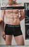 Calvin Klein內衣【新年禮物】男士本命年三條裝ck輕薄順滑彈力低腰平角內褲男 II8-太空黑/碳灰/石榴紅 3條 M 曬單實(shí)拍圖