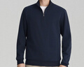 十如仕羊毛衫男半拉鏈款秋冬款美利奴羊毛針織毛衣保暖外套打底衫 FS08 海軍藍 M 曬單實(shí)拍圖