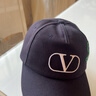 華倫天奴（Valentino）男士棉質(zhì)帽子棒球帽鴨舌帽禮物男 XY2HDA10 VVH NB4 黑色VLogo Signature刺繡 58 曬單實(shí)拍圖