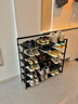 小匠材簡(jiǎn)易鞋架免安裝楠竹家用門(mén)口宿舍多層折疊收納置物架子黑色6層90 曬單實(shí)拍圖