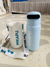 MIKAPU指紋水杯解鎖指紋保溫杯智能高顏值細長(cháng)款大容量 天藍色600ml+杯套 曬單實(shí)拍圖
