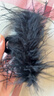 丹琴超仙鴕鳥(niǎo)羽毛發(fā)夾抓夾大號后腦勺新款盤(pán)發(fā)鯊魚(yú)高級夾子發(fā)卡頭飾 黑色羽毛13厘米【高級主流色】 曬單實(shí)拍圖