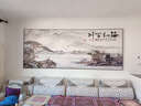 菲倫美沙發(fā)背有靠山辦公室靠山圖裝飾畫(huà)山水畫(huà)客廳風(fēng)景掛畫(huà)2026背景掛畫(huà) 01款-背有靠山圖（無(wú)水款） 【啞光平面油畫(huà)布】組裝畫(huà) 140*60cm 黑框 曬單實(shí)拍圖