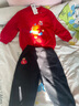 巴拉巴拉兒童衛衣長(cháng)袖套裝男女童裝2025新款春秋季兩件套拜年服加絨保暖萌 曬單實(shí)拍圖