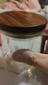 胡桃木把泡茶壺木蓋茶水分離花茶壺高硼硅耐熱防爆玻璃煮茶壺茶壺 透明色璃木壺550ml 曬單實(shí)拍圖
