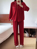 魅卿紅色本命年大碼胖mm情侶睡衣春秋冬款純棉高級感新婚結婚套裝情侶 S1801女 【禮盒包裝】 4XL 【男推薦200-220斤】 曬單實(shí)拍圖