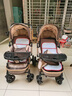 安貝尼 嬰兒推車(chē)可坐可躺雙向推行小孩手推車(chē)四輪減震可折疊BB車(chē) 至尊版-卡其色四輪橡膠+四輪減震 曬單實(shí)拍圖