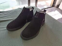 普步仕品牌雪地靴男冬季真皮羊毛男士加絨保暖磨砂皮男鞋高幫休閑鞋子男 黑色 /磨砂皮 43 曬單實(shí)拍圖
