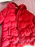 戴維貝拉兒童棉服冬女童國風(fēng)防水連帽新年紅色拜年服棉衣外套 曬單實(shí)拍圖