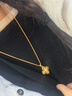 老鋪黃金古法手工足金項鏈 · 十字金剛杵（1號）鉆飾吊墜（金鏈款） 中號肖邦鏈款金重約14.0g 曬單實(shí)拍圖