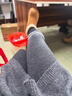 十月結晶打底褲襪秋冬款薄絨棉質(zhì)孕產(chǎn)婦外穿顯瘦托腹塑型九分褲 灰色M碼 曬單實(shí)拍圖