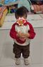 嘟嘟家男童套裝冬季女童衛衣褲子兒童拜年服紅色寶寶衣服新款冬 紅色110 曬單實(shí)拍圖