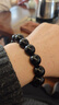 金石靈收藏級天然黑曜石手串男女款五行補水水晶手鏈佛珠本命年生日禮物 曬單實(shí)拍圖