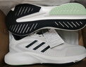 阿迪達斯（adidas）男女運動(dòng)鞋耐磨減震透氣潮流休閑跑步鞋 亮白/一號黑/淺灰 42.5 曬單實(shí)拍圖