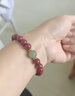 金石靈朱砂手串護身符女款和田玉蓮花手鏈本命年本命年送女朋友生日禮物 曬單實(shí)拍圖