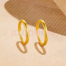 周六福（ZLF）  黃金耳飾女款足金999圓形簡(jiǎn)約時(shí)尚耳環(huán) 計價(jià) 1.15g 曬單實(shí)拍圖