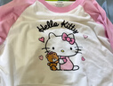 巴拉巴拉兒童睡衣套裝秋季女童家居服可外出【hellokittyIP】209325171002 曬單實(shí)拍圖