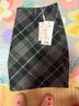 伊芙麗（eifini）伊芙麗高質(zhì)感簡(jiǎn)約時(shí)髦顯瘦小A格紋短裙2025年秋季新款休閑裙子 灰色 短款 L 曬單實(shí)拍圖