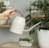 沃施（WORTH）澆水壺長(cháng)嘴壺噴灑壺園藝家用加厚多肉澆花壺不銹鋼把手澆水神器 1L長(cháng)嘴壺白色 曬單實(shí)拍圖