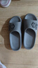 大嘴猴夏季涼拖鞋男26新款厚底可外穿室內家居防滑耐磨浴室洗澡情侶拖鞋 灰色 【正品保障】 40-41 標準碼（內長(cháng)25mm） 曬單實(shí)拍圖