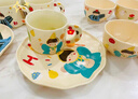 廚匠（TREEJACK）一家人卡通陶瓷碗碟套裝情侶兒童米飯碗餐盤(pán)馬克水杯筷子餐具禮盒 曬單實(shí)拍圖