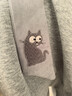 初語(yǔ)衛衣女26春季新款棉質(zhì)貓咪刺繡領(lǐng)帶連帽學(xué)院風(fēng)小個(gè)子上衣 花灰色 S 曬單實(shí)拍圖