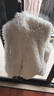 PSO Brand女裝保暖毛絨連帽馬甲外套冬季白色慵懶感無(wú)袖坎肩外搭 象牙白 White M 曬單實(shí)拍圖