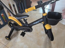 vingro兒童自行車(chē)平衡車(chē)七合一多功能腳踏車(chē)三輪車(chē)遛娃神器滑步手推車(chē) 3C證25款（青春黃推桿版）1到8歲 12寸 升級版3C認證+歐盟標準認證 曬單實(shí)拍圖