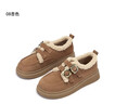 熱風(fēng)（Hotwind）【商場(chǎng)同款】復古樂(lè )福鞋女款冬季新款美拉德毛毛鞋加絨棉鞋 08杏色 39 曬單實(shí)拍圖