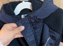 左西男童羊羔絨外套2025新款連帽夾棉兒童秋冬裝男孩棉服 藏青色 150 曬單實(shí)拍圖