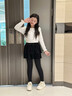 憨憨象女童裙褲加厚兒童百褶帶裙褲子假兩件打底褲女大童一體加絨褲裙冬 2153黑色【加絨加厚】 170 cm（適合身高160-165） 曬單實(shí)拍圖