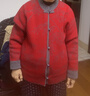 鹿王（KING DEER）中老年女裝媽媽裝羊絨衫女加厚新中式毛衣老太太60-80歲羊毛外套 紅色 XL 曬單實(shí)拍圖
