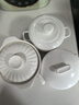拜杰陶瓷碗燉盅瓦罐湯碗隔水內膽蒸蛋燕窩餐具雙耳雙蓋燉盅中號410ml 曬單實(shí)拍圖