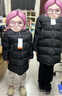 保姆鵝  【風(fēng)墻】?jì)和鸾q服寶寶中長(cháng)款護臉加厚外套保暖童裝[NG2664] 炭黑 130 曬單實(shí)拍圖