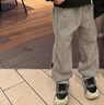 左西男童加絨褲子運動(dòng)褲2025秋冬新款兒童中大童束腳長(cháng)褲 灰色 140 曬單實(shí)拍圖