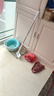 大衛洗臉巾平板拖把16cm桿長(cháng)95cm5布Z12迷你拖把1秒拆卸不臟手 曬單實(shí)拍圖