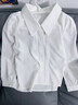 映棠高級感白色襯衫女春秋內搭設計感小眾polo領(lǐng)長(cháng)袖襯衣疊穿馬甲上衣 白色（白色面料微透）  XL （120-135斤） 曬單實(shí)拍圖