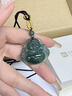 印象眸 A貨翡翠吊墜藍水玉佛吊墜女款送媽媽禮物 曬單實(shí)拍圖