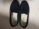 3515強人布鞋中年男士老北京休閑鞋子軟底透氣耐磨防滑勞保黑色一腳蹬 黑色 41 曬單實(shí)拍圖