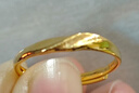 六福珠寶新年禮物 足金閃砂扭紋黃金戒指實(shí)心活口戒 計價(jià) 約1.98克 曬單實(shí)拍圖