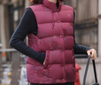 鴨鴨（YAYA）媽媽裝羽絨馬甲2025新款中老年女裝時(shí)髦洋氣馬夾冬季外穿保暖坎肩 紫紅色 3XL /180 曬單實(shí)拍圖