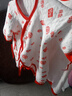秋冬款加厚保暖嬰兒連體衣A類(lèi)無(wú)骨寶寶月子服新生兒衣服 紅米奇 52cm 曬單實(shí)拍圖