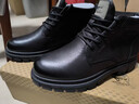 七匹狼（SEPTWOLVES）馬丁靴男款2026新款復古英倫風(fēng)雪地靴男士真皮高幫鞋休閑春季男鞋 黑色【加絨】 41 曬單實(shí)拍圖