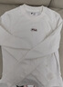 FILA 斐樂(lè )官方楊冪同款女子針織長(cháng)袖衫冬新款時(shí)尚休閑簡(jiǎn)約圓領(lǐng)長(cháng)T 云峯白-IV XL 175/92A/XL 曬單實(shí)拍圖