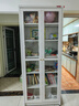 阿格貝貝鋼制書(shū)柜帶玻璃門(mén)防塵書(shū)柜落地一體家用圖書(shū)館書(shū)架收納置儲物柜 鋼化玻璃款 【六層】2米高0.8米寬 曬單實(shí)拍圖