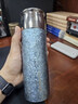 飛劍（feijian）[官方正品]純鈦保溫杯雙層鈦燜茶杯一杯兩蓋泡茶杯養生商務(wù)禮品杯 TD-050-25A星空藍-500毫升 曬單實(shí)拍圖