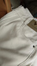 定原米白色純棉軟牛仔直筒褲女2026新款寬松女褲春秋冬窄版高腰闊腿褲 米白色/九分【春秋款】 M /27【95-105斤】 曬單實(shí)拍圖