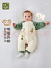 拉比嬰兒連體衣120g夾棉保暖秋冬男女寶寶全開(kāi)哈衣爬服 深綠90 曬單實(shí)拍圖