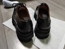 THOM WILLS增高皮鞋男厚底高跟真皮大頭cleanfit德比鞋男款冬季潮流鞋 黑色小牛D2151-1 41 /7.5碼 曬單實(shí)拍圖