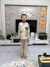 兒童睡衣男童春秋季純棉長(cháng)袖長(cháng)褲套裝青少年中大童學(xué)生男孩家居服 Q753蛋仔派對【舒適純棉套裝】 140 身高133-143cm 65斤內【16碼】 曬單實(shí)拍圖